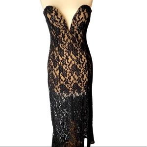 Deep V Lace Dress